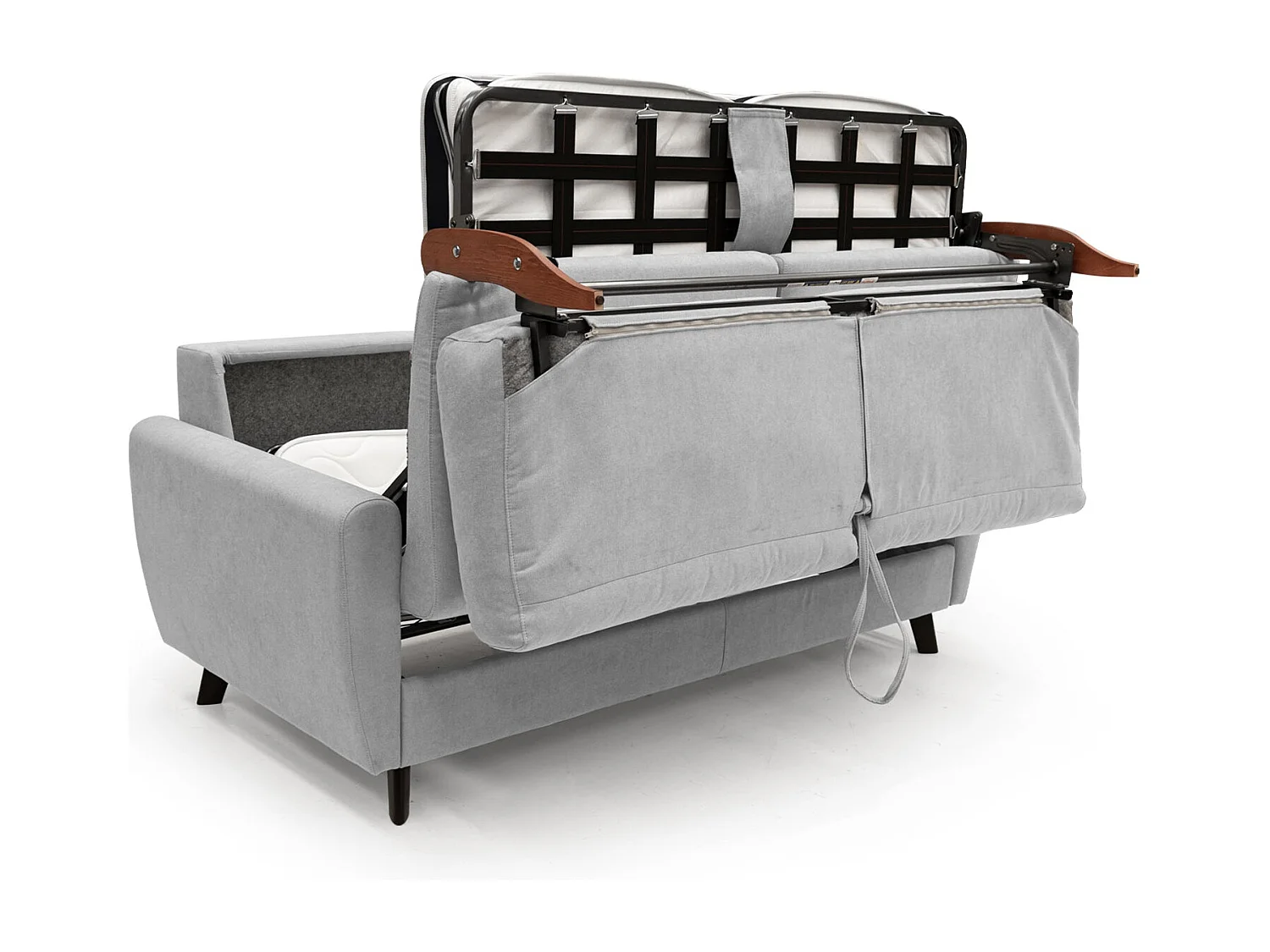 Callisto Sofá cama convertible de tela suave e impermeable 188 cm (mat. 140x197) Gris Claro