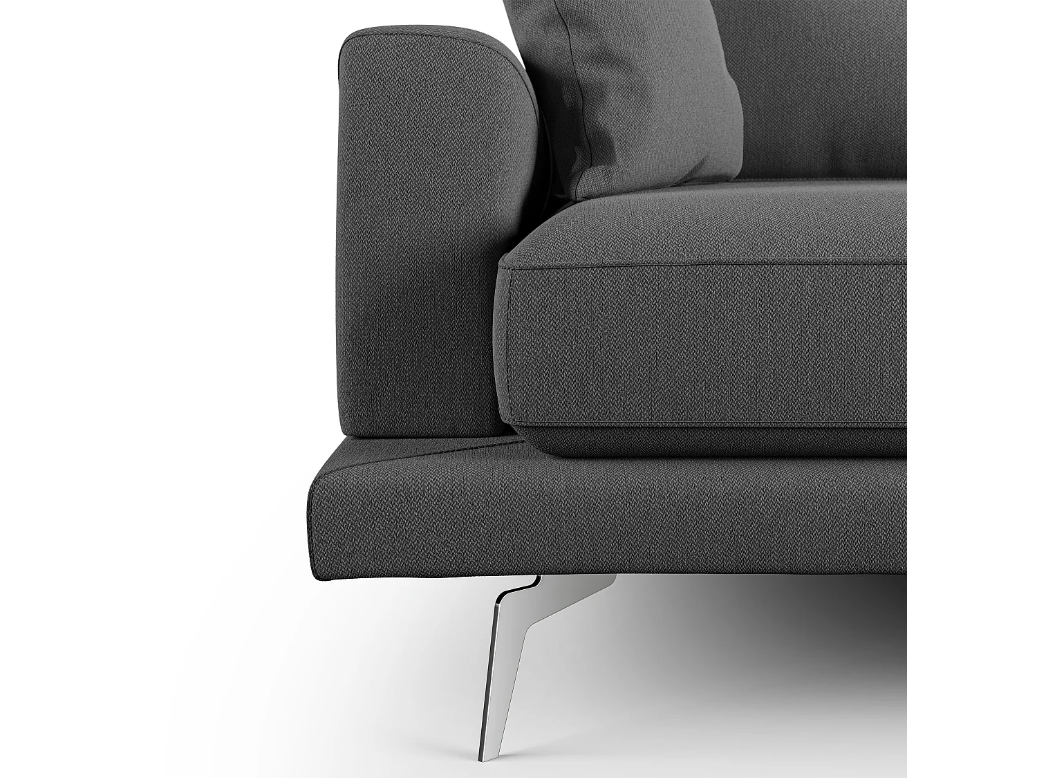 Dorian Divano moderno in tessuto morbido antimacchia T05 178 cm antracite