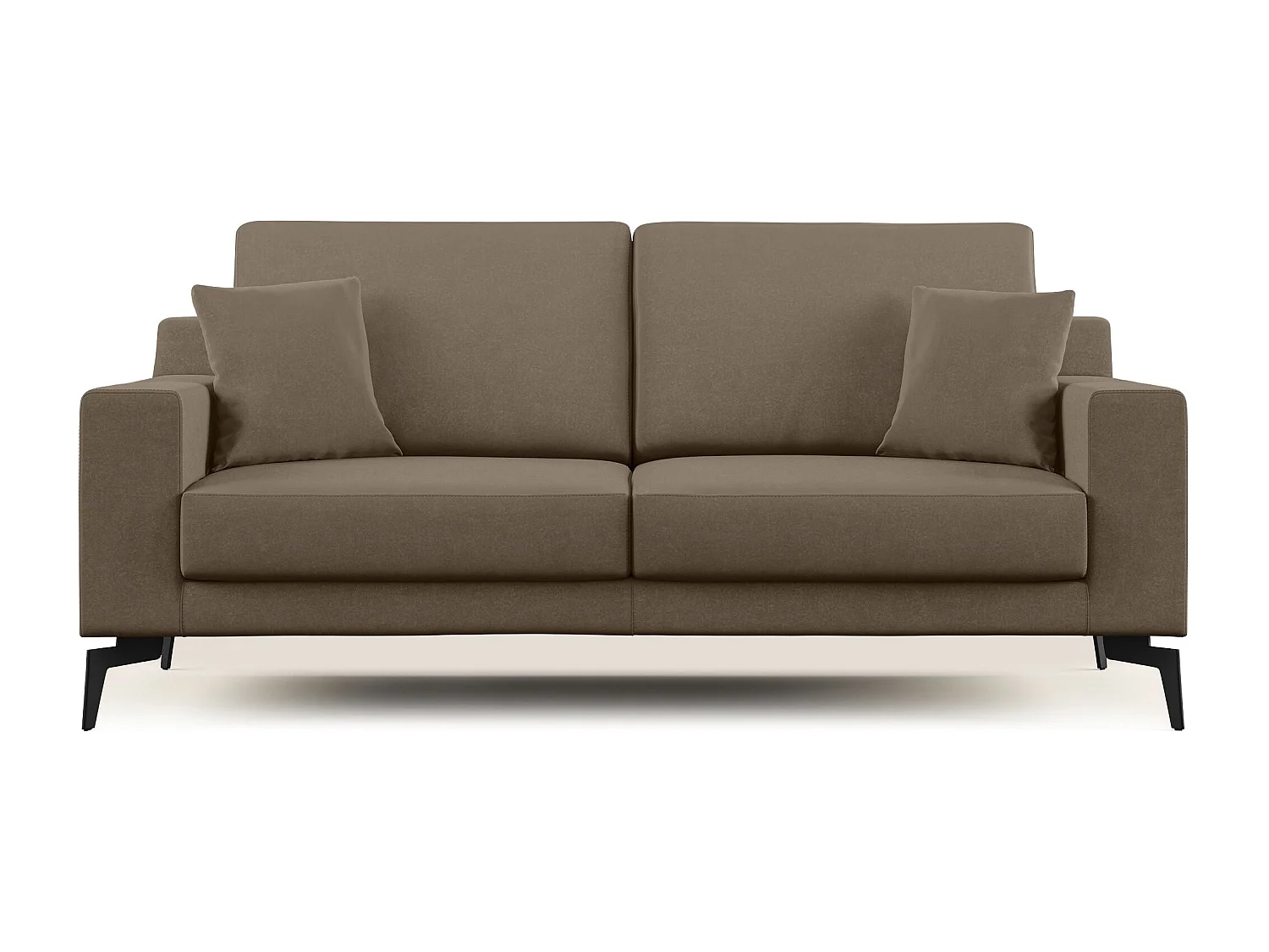 Prestige modernes Sofa aus abwaschbarer Mikrofaser T11 146 cm  braun