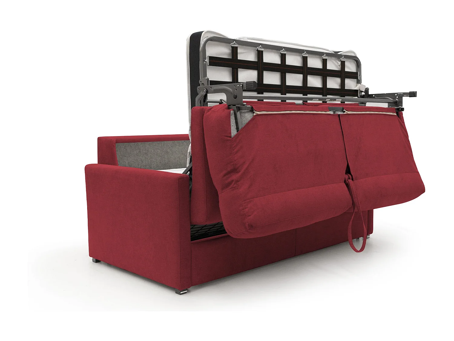 Margot Sofá cama convertible en tela suave impermeable 156 cm (mat.120x197) Rojo