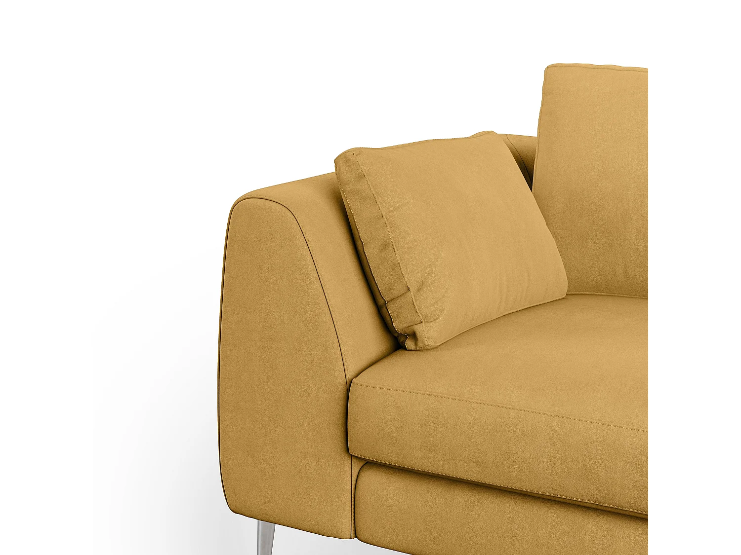 Plano Divano moderno in microfibra tecnica smacchiabile T11 196 cm giallo