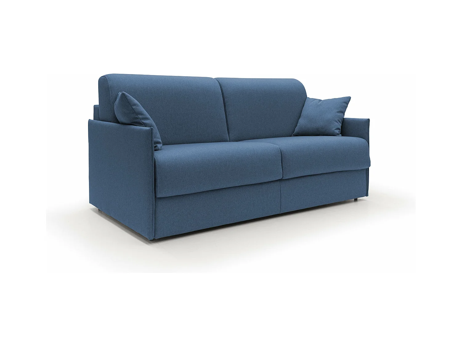 Evans Canapé lit convertible en tissu imperméable T13 169 cm (mat. 140x197)  bleu