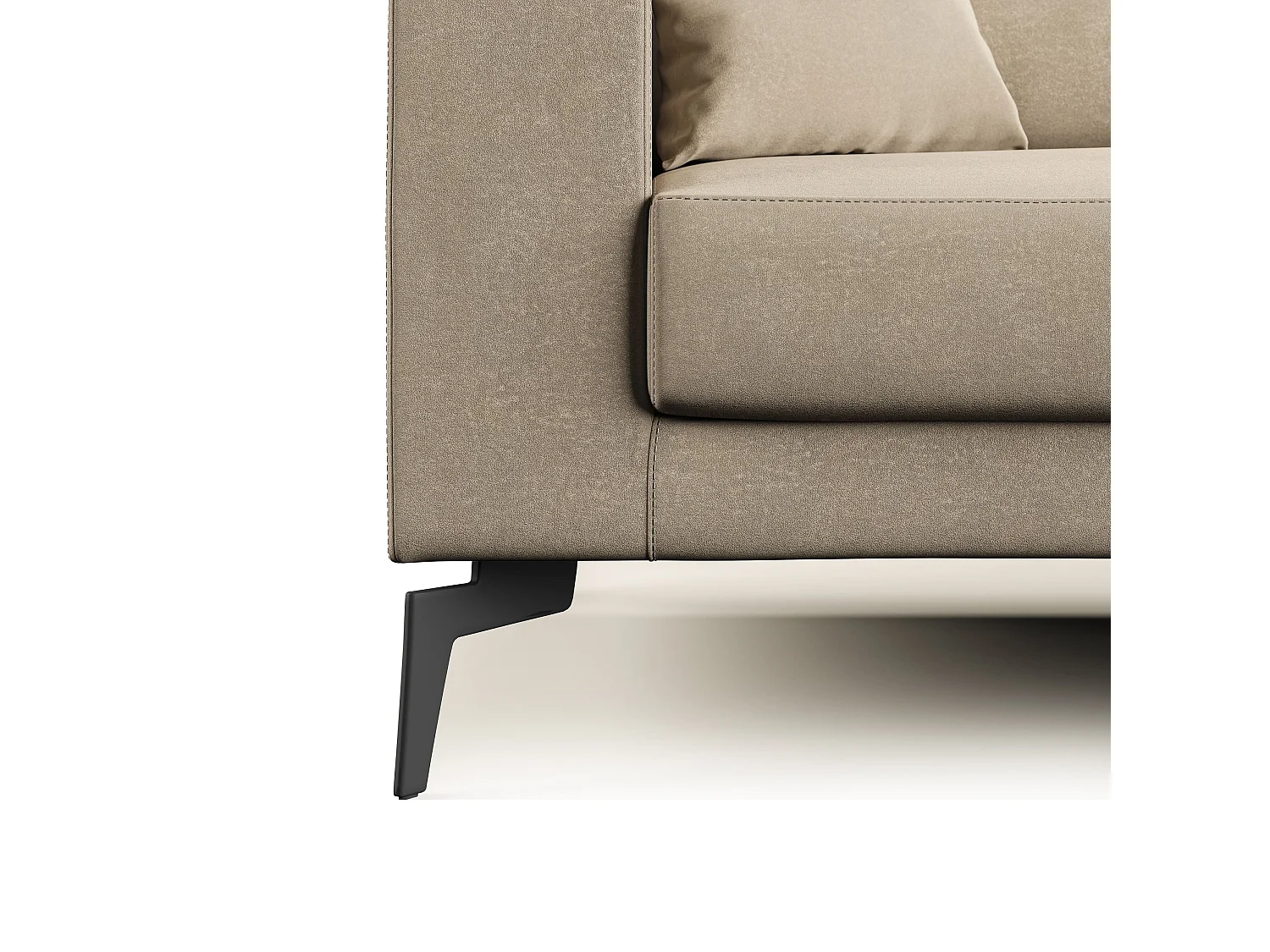 Prestige Canapé moderne en microfibre détachable T11 166 cm  taupe