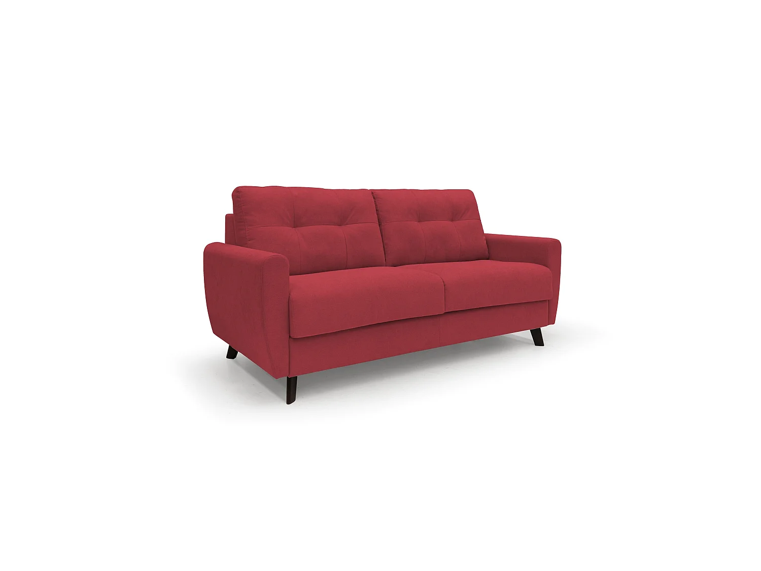 Callisto Canapé lit convertible en tissu doux imperméable T02 188 cm (mat. 140x197) rouge