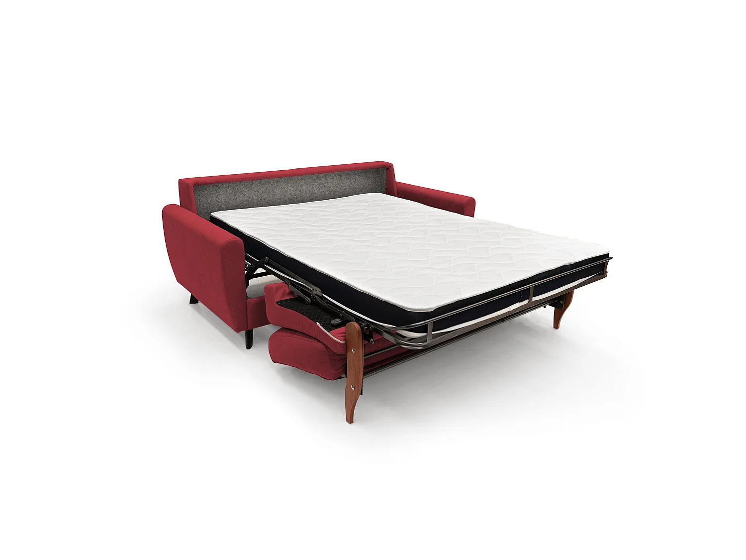 Callisto Sofá cama convertible de tela suave e impermeable 188 cm (mat. 140x197) Rojo