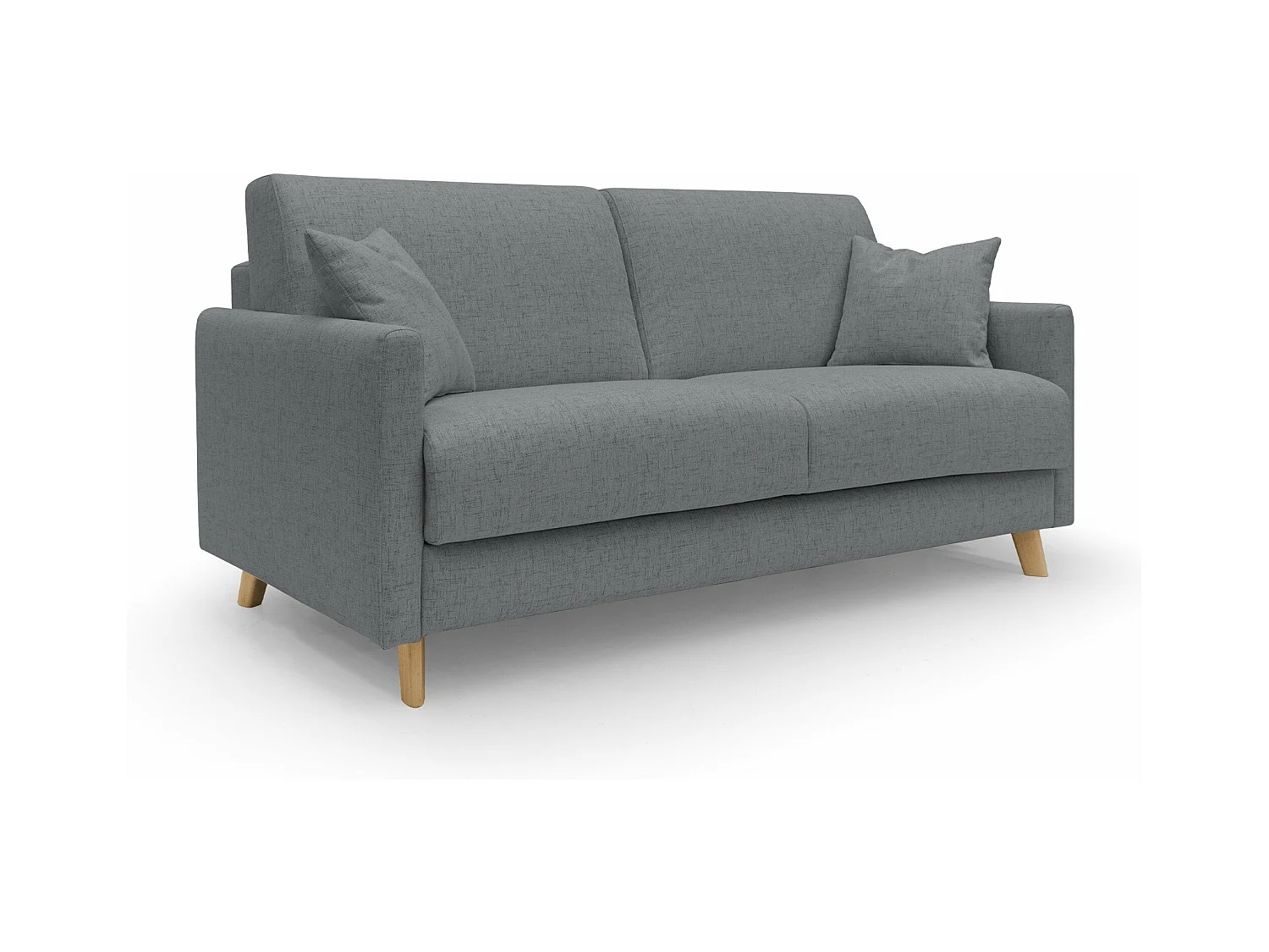 Edgar Canapé lit convertible en tissu FELIS imperméable T03 180 cm (mat. 140x197) gris