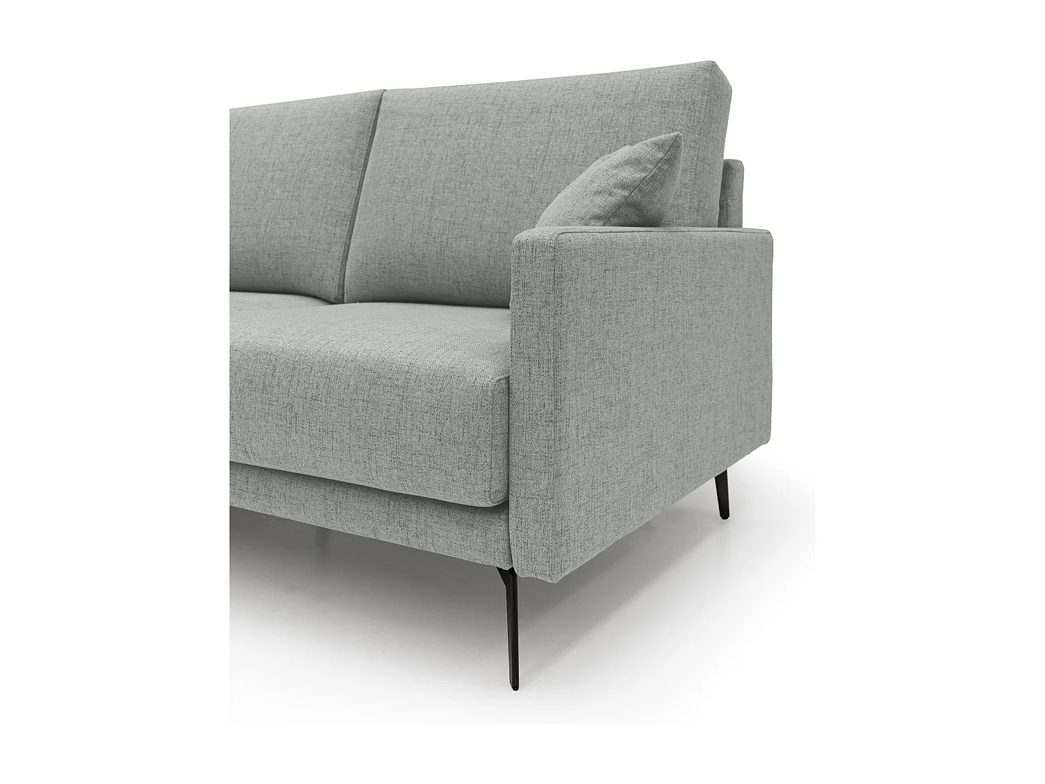 Saturno modernes Sofa aus weichem wasserfestem Stoff T03 160 cm hellgrau