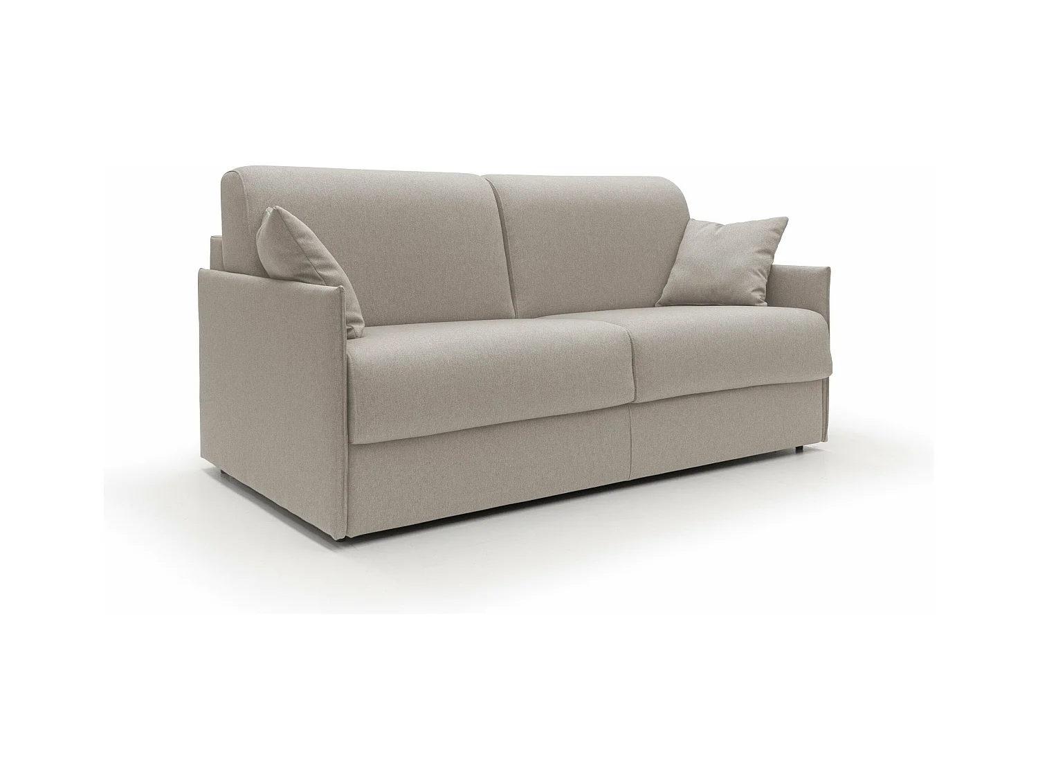 Evans Canapé lit convertible en tissu imperméable T13 169 cm (mat. 140x197)  creme
