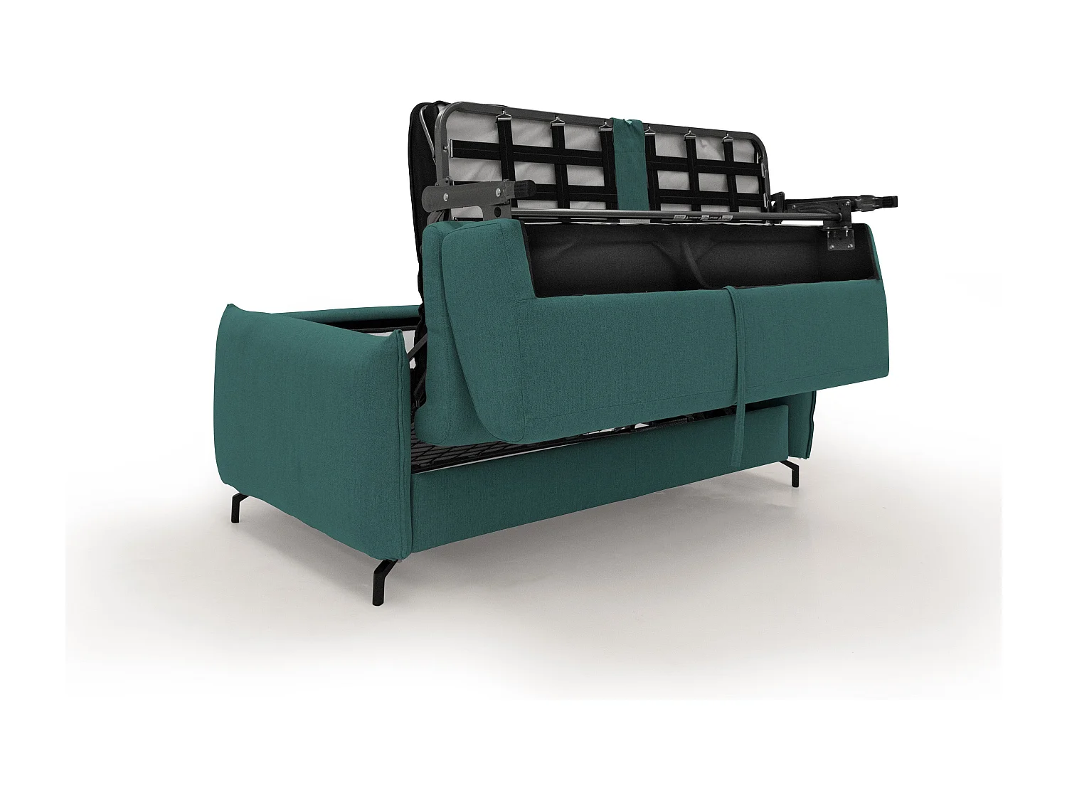 Scarlet Schlafsofa aus wasserfestem Baumwollmischgewebe T19 215 cm (mat.160x197) petrol