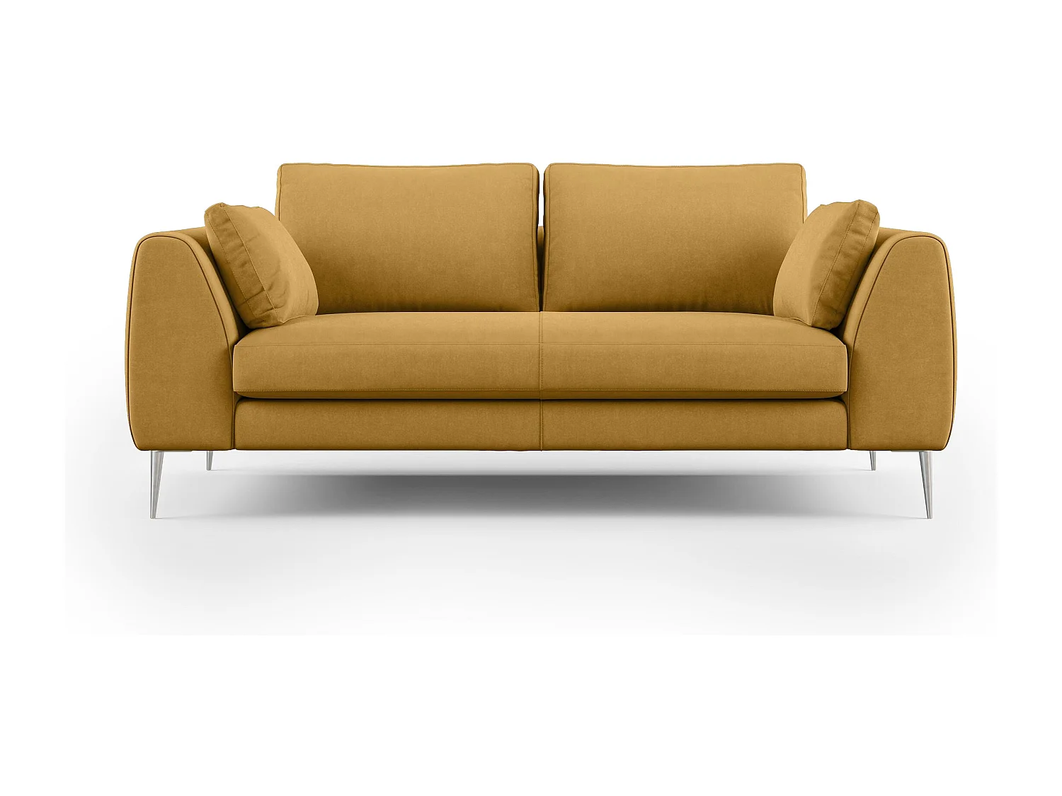 Plano modernes Sofa aus abwaschbarer technischer Mikrofaser T11 176 cm gelb