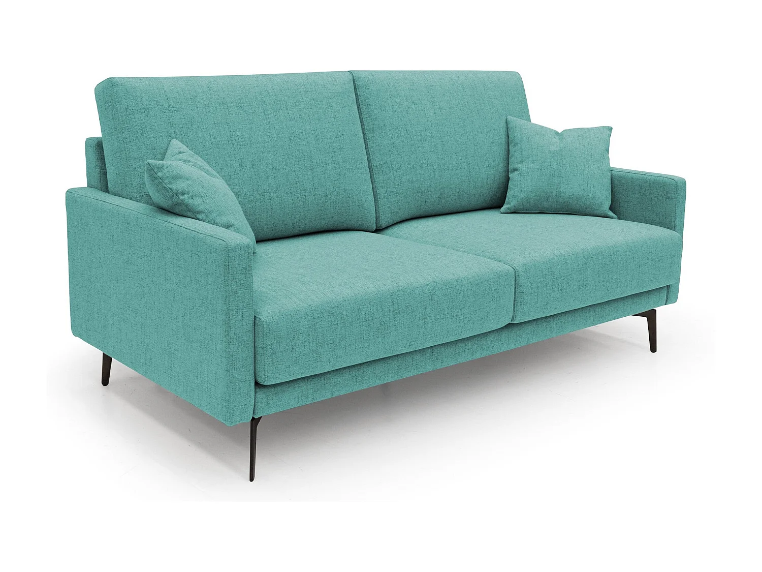 Saturno modernes Sofa aus weichem wasserfestem Stoff T03 180 cm aquamarin