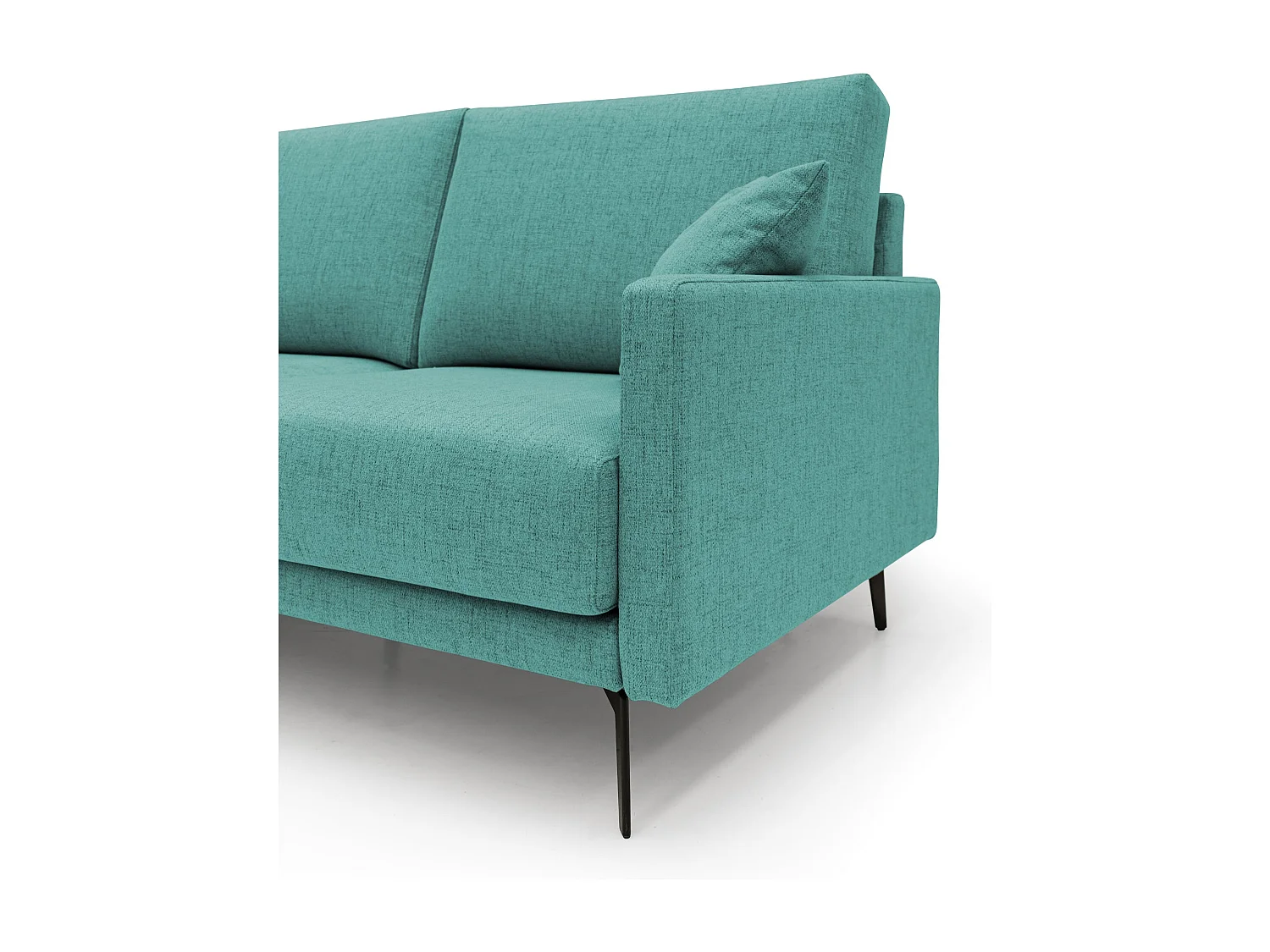 Saturno modernes Sofa aus weichem wasserfestem Stoff T03 180 cm aquamarin