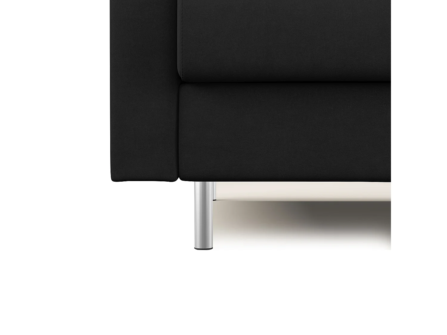 Megan Schlafsofa aus abwaschbarer Mikrofaser T11 208 cm (mat. 160x197) Schwarz