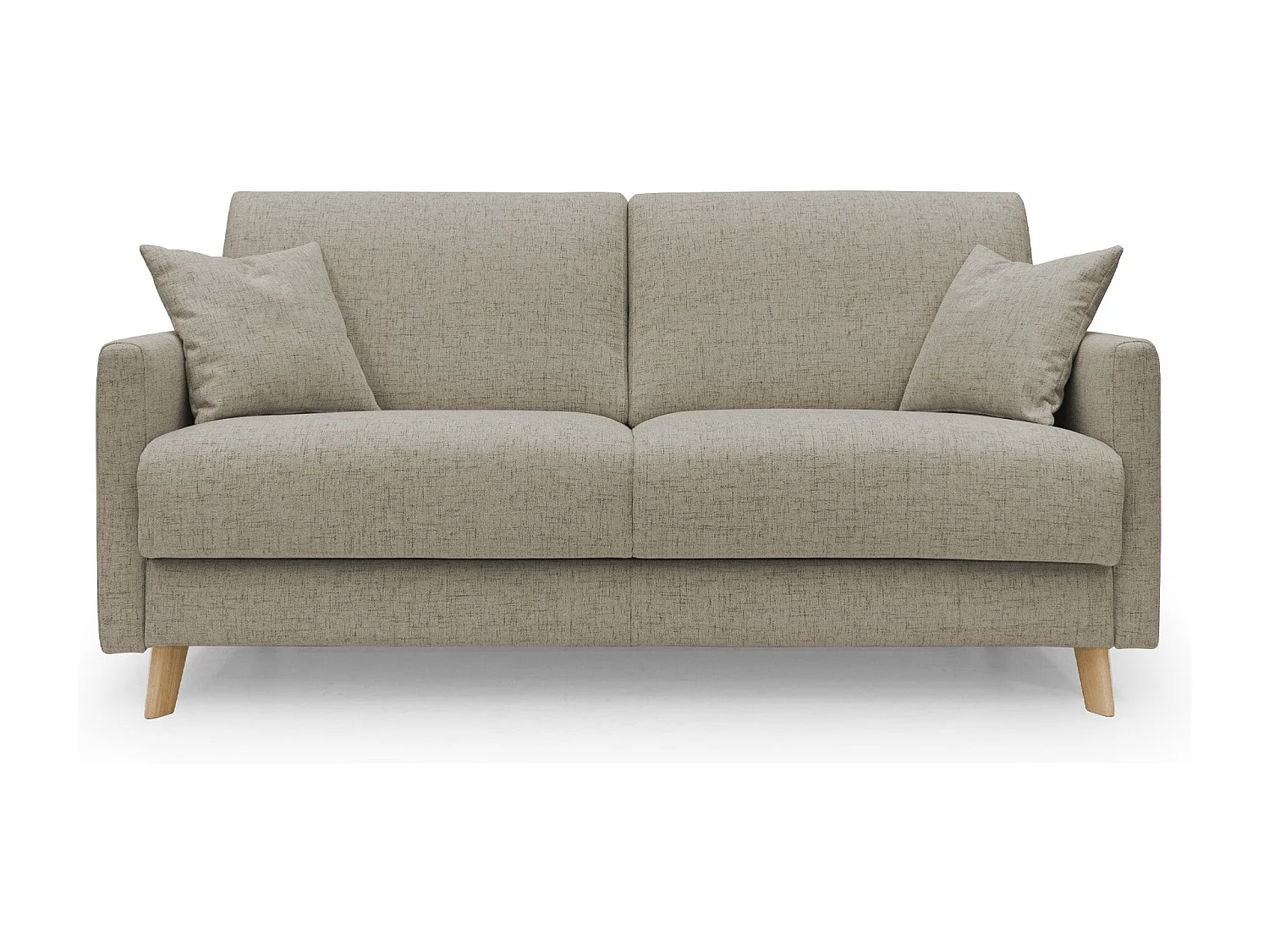 Edgar Schlafsofa aus wasserfestem felis Stoff T03 160 cm (mat. 120x197) braun