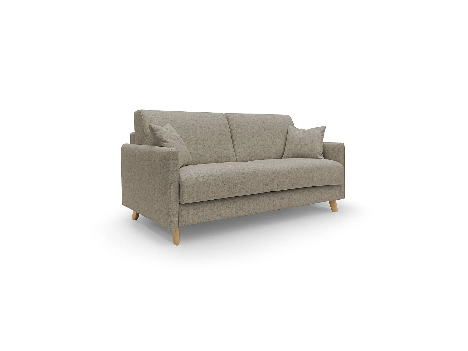 Edgar Canapé lit convertible en tissu FELIS imperméable T03 160 cm (mat. 120x197) brun