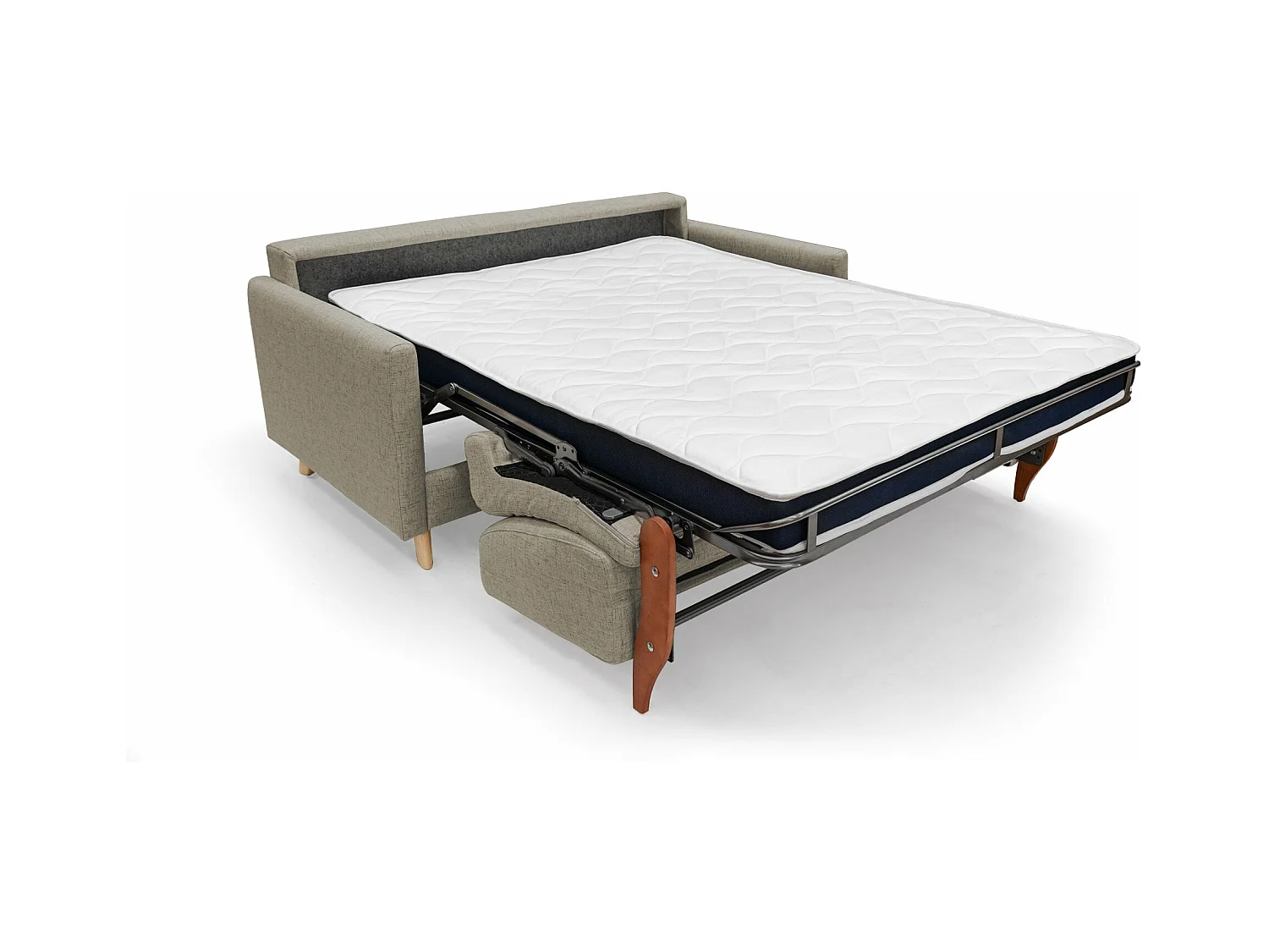 Edgar Divano letto matrimoniale in tessuto felis impermeabile T03 160 cm (mat. 120x197) marrone