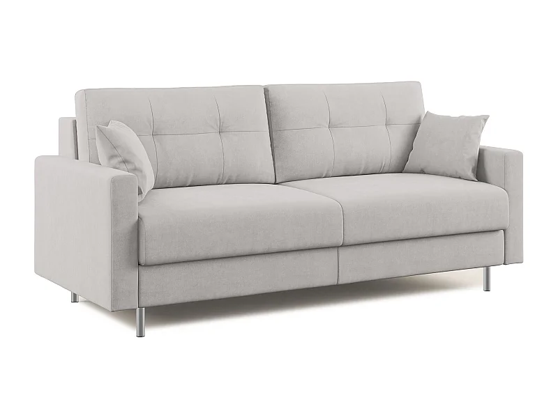 Megan Canapé convertible en microfibre détachable T11 188 cm (mat. 140x197) gris clair