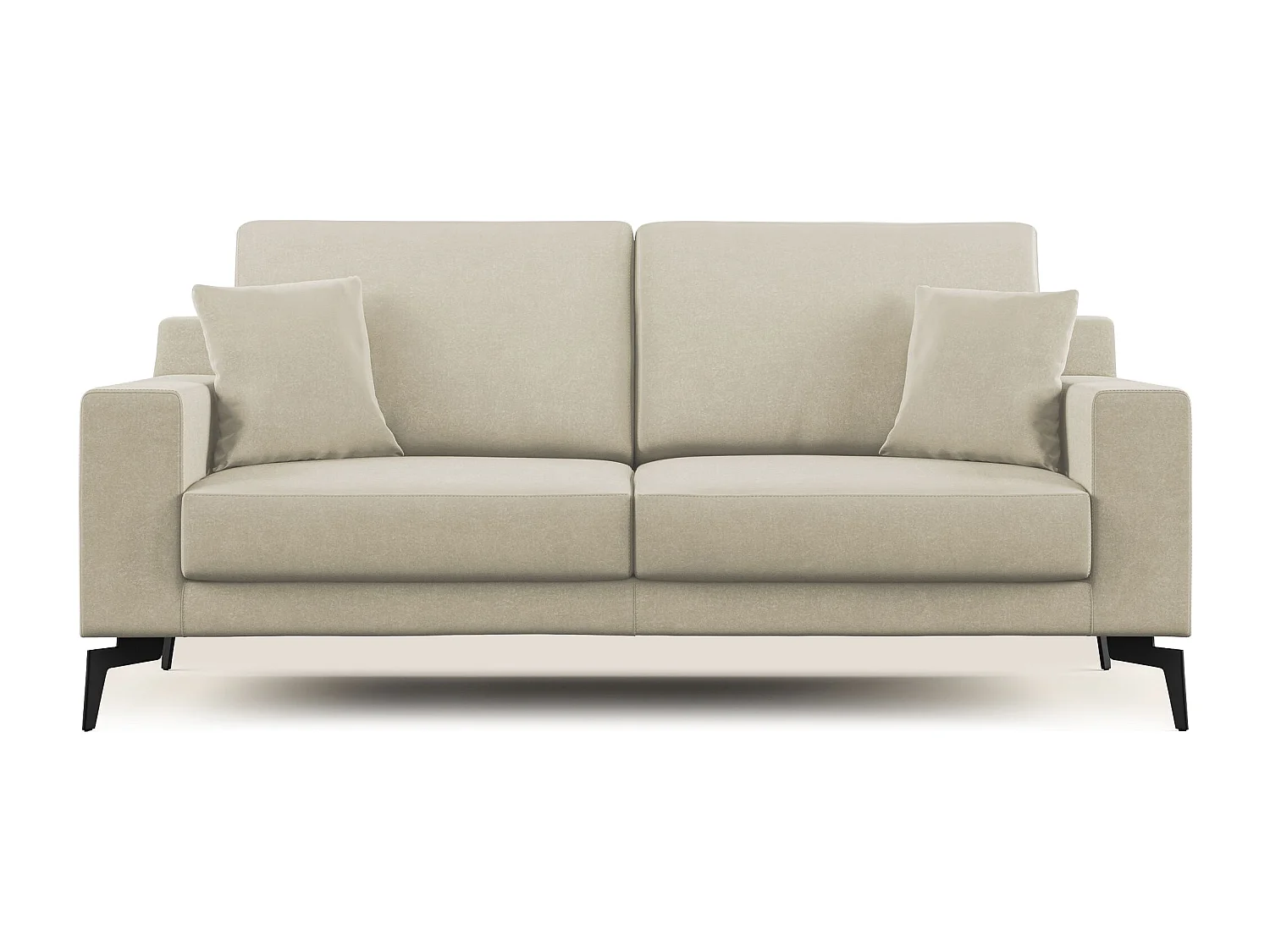 Prestige modernes Sofa aus abwaschbarer Mikrofaser T11 186 cm  creme