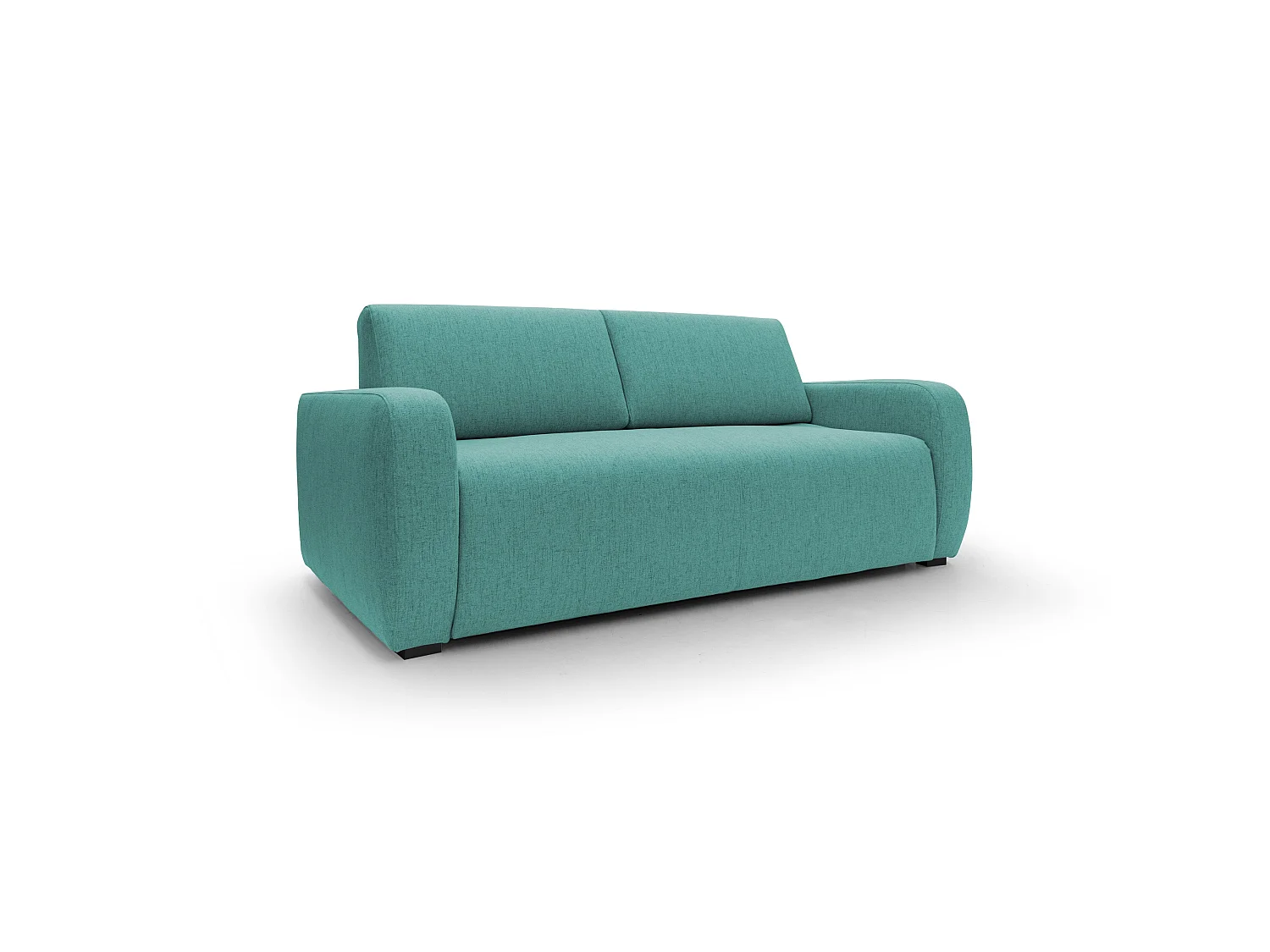 Duna Schlafsofa mit 20 cm Matratze aus wasserfestem Stoff T03 215 cm (mat. 160x197) grün