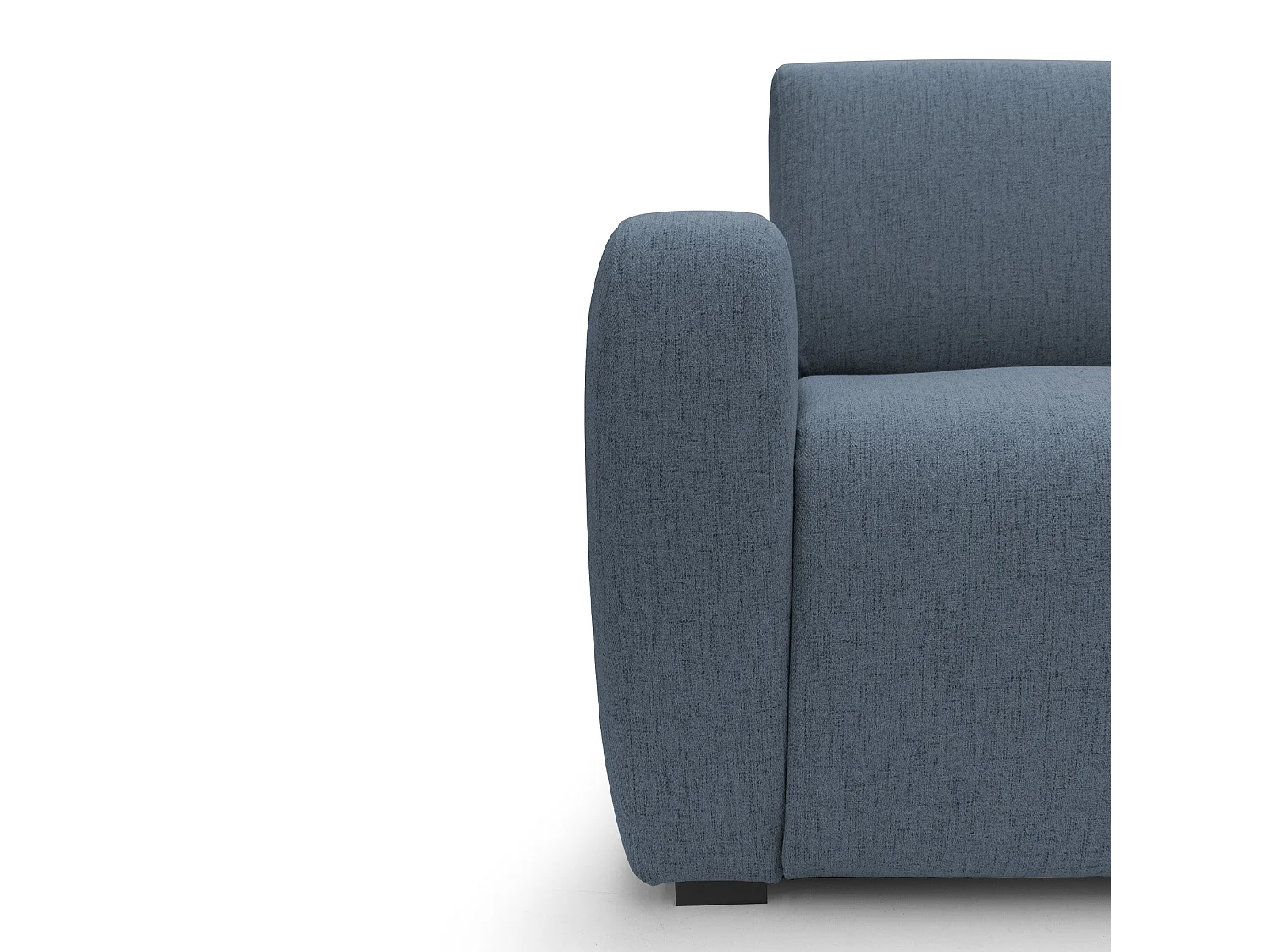 Duna Sofá cama convertible con colchón de 20 cm de tela suave flameada e impermeable 195 cm (mat. 140x197) Azul