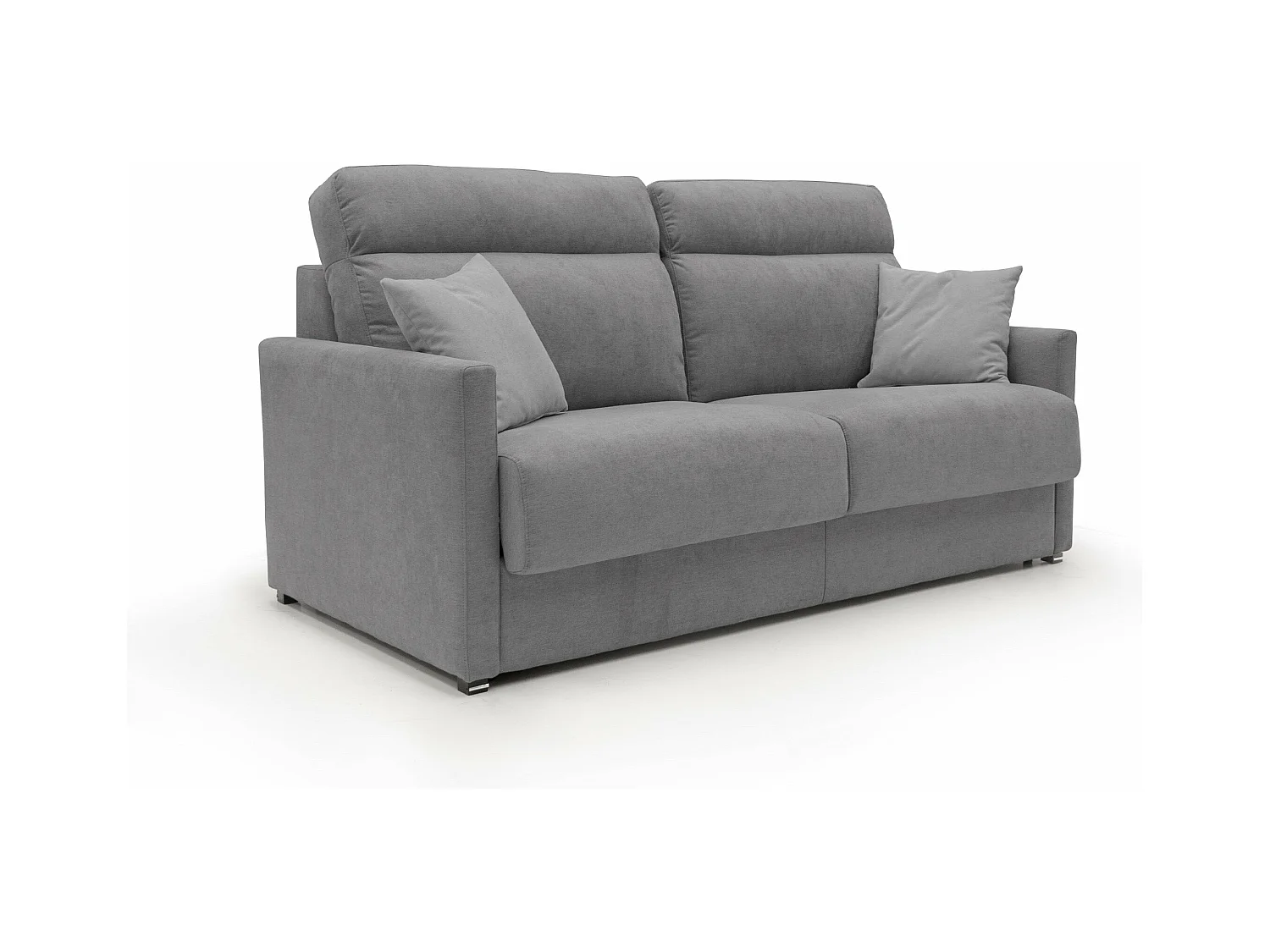 Margot Sofá cama convertible en tela suave impermeable 176 cm (mat. 140x197) Gris