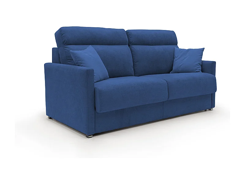 Margot Canapé lit convertible en tissu doux imperméable T02 196 cm (mat. 160x197) bleu