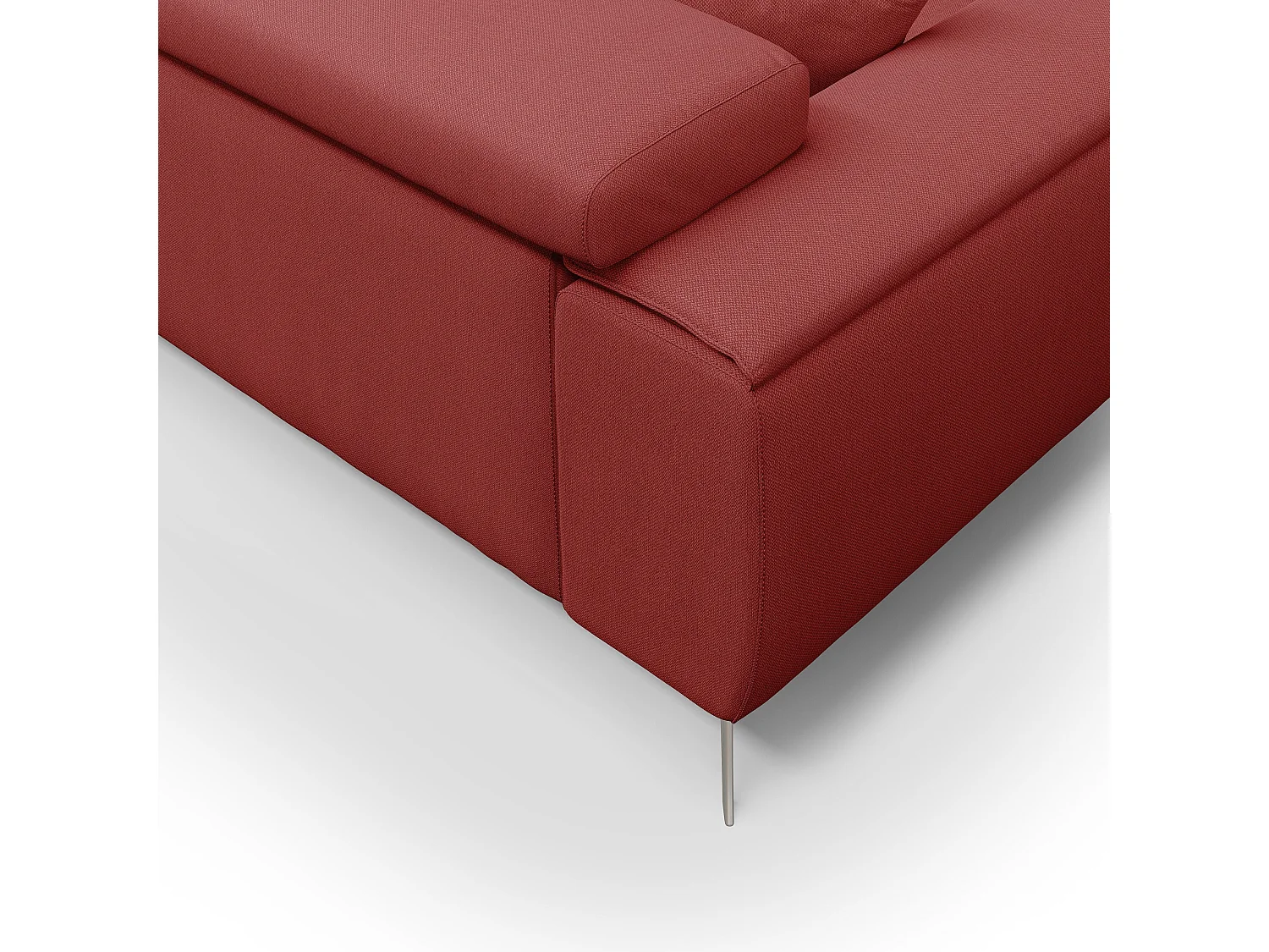 Fusion Divano con sedute allungabili in tessuto smacchiabile T05 215 cm rosso