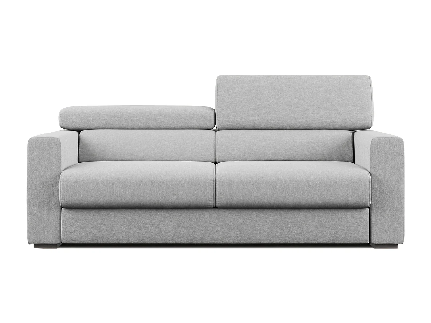 Dylan Canapé avec pouf amovible en tissu effet coton imperméable T13 158 cm gris