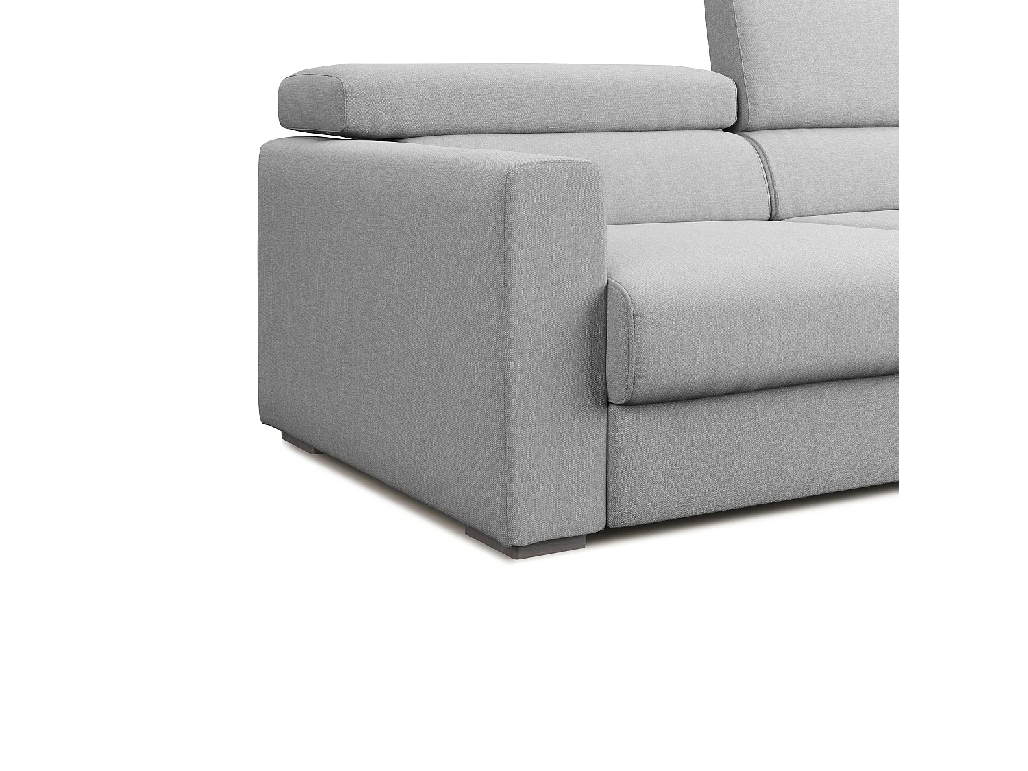 Dylan Canapé avec pouf amovible en tissu effet coton imperméable T13 158 cm gris