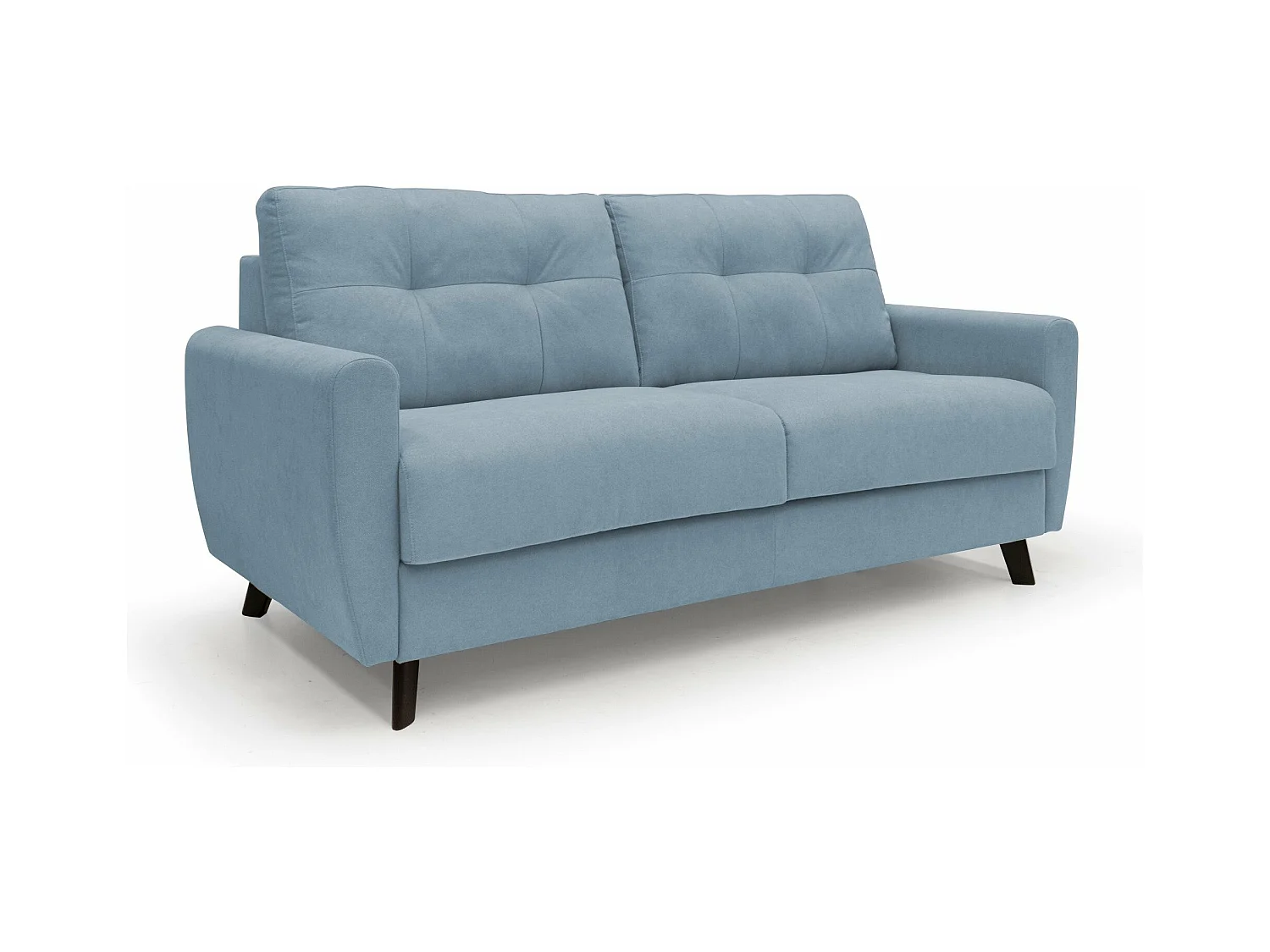 Callisto Canapé lit convertible en tissu doux imperméable T02 188 cm (mat. 140x197) bleu pastel