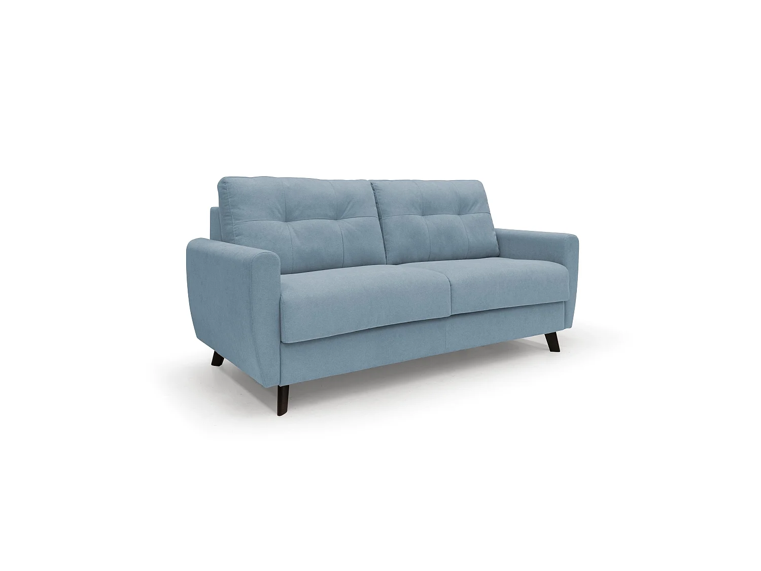 Callisto Schlafsofa aus weichem, wasserfestem Stoff T02 188 cm (mat. 140x197) baby blau