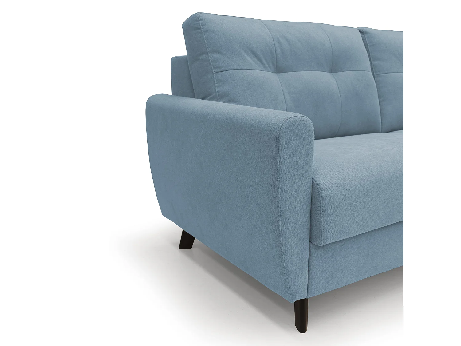 Callisto Schlafsofa aus weichem, wasserfestem Stoff T02 188 cm (mat. 140x197) baby blau
