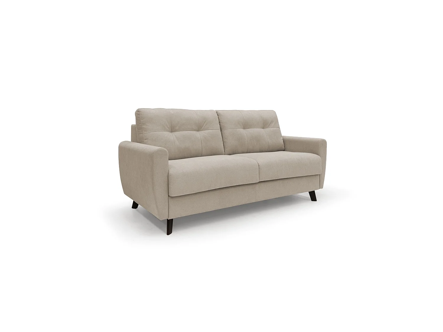 Callisto Canapé lit convertible en tissu doux imperméable T02 208 cm (mat. 160x197) beige