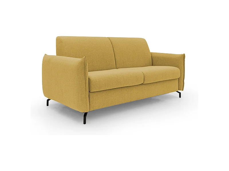 Scarlet Schlafsofa aus wasserfestem Baumwollmischgewebe T19 195 cm (mat.140x197) gelb