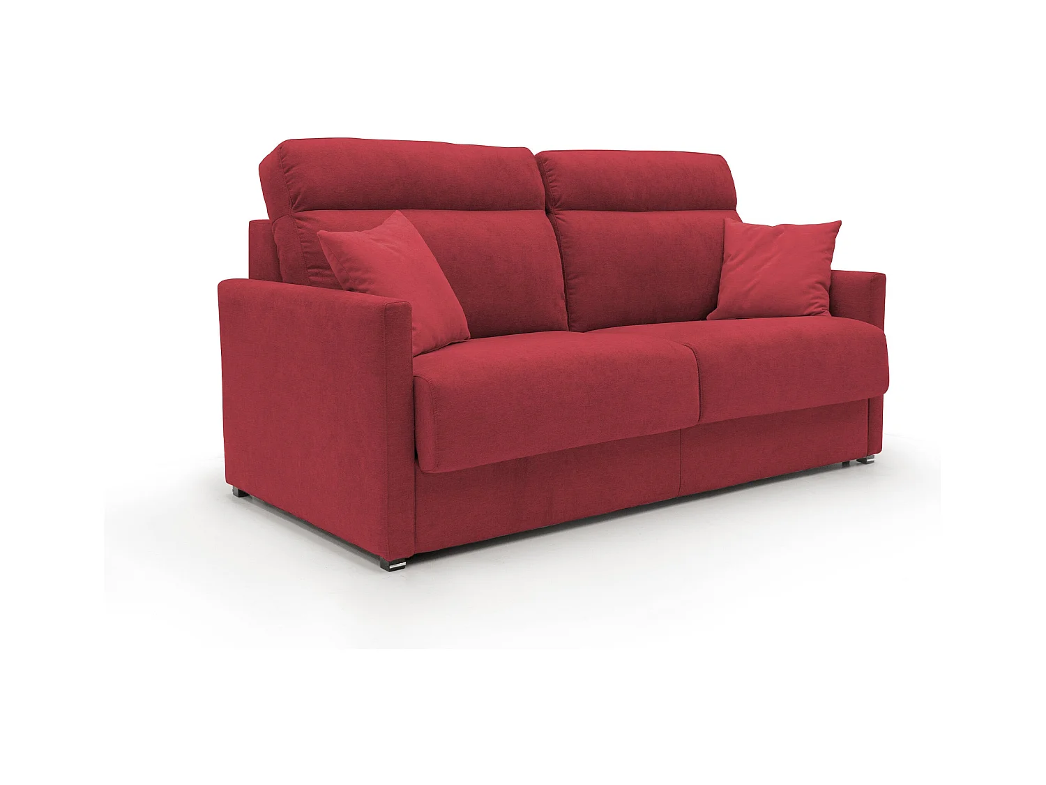 Margot Canapé lit convertible en tissu doux imperméable T02 196 cm (mat. 160x197) rouge
