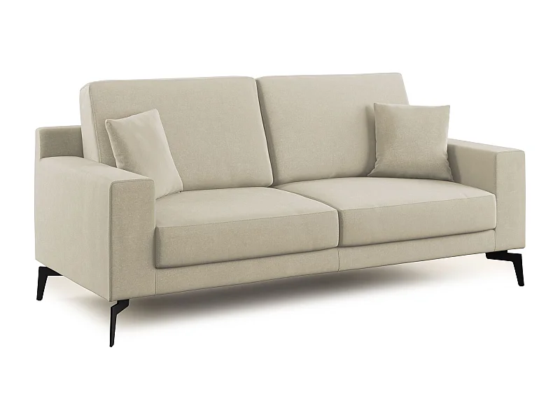 Prestige Sofá moderno en microfibra desmontable 206 cm Crema