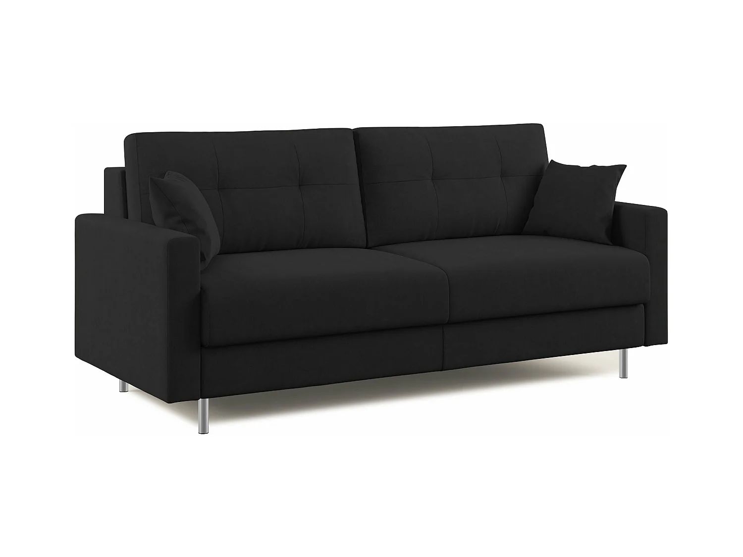 Megan Canapé convertible en microfibre détachable T11 168 cm (mat. 120x197) noir
