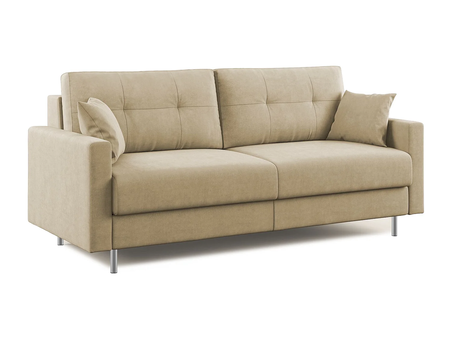 Megan Schlafsofa aus abwaschbarer Mikrofaser T11 188 cm (mat. 140x197) Beige