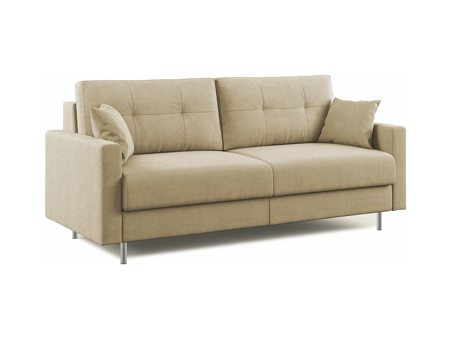 Megan Canapé convertible en microfibre détachable T11 188 cm (mat. 140x197) beige