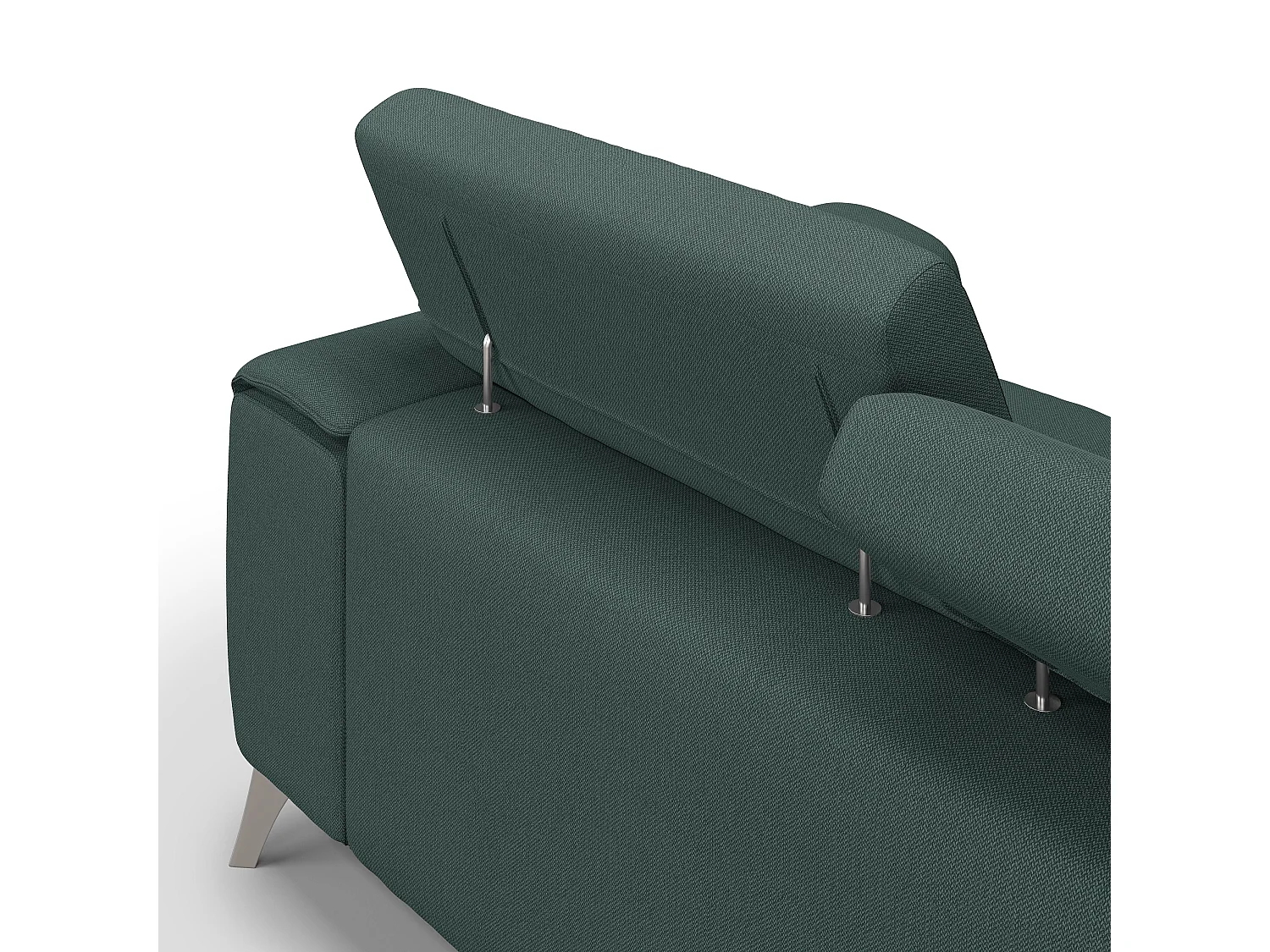 Fusion Sofá con asientos deslizantes en tela suave antimanchas 260 cm Verde