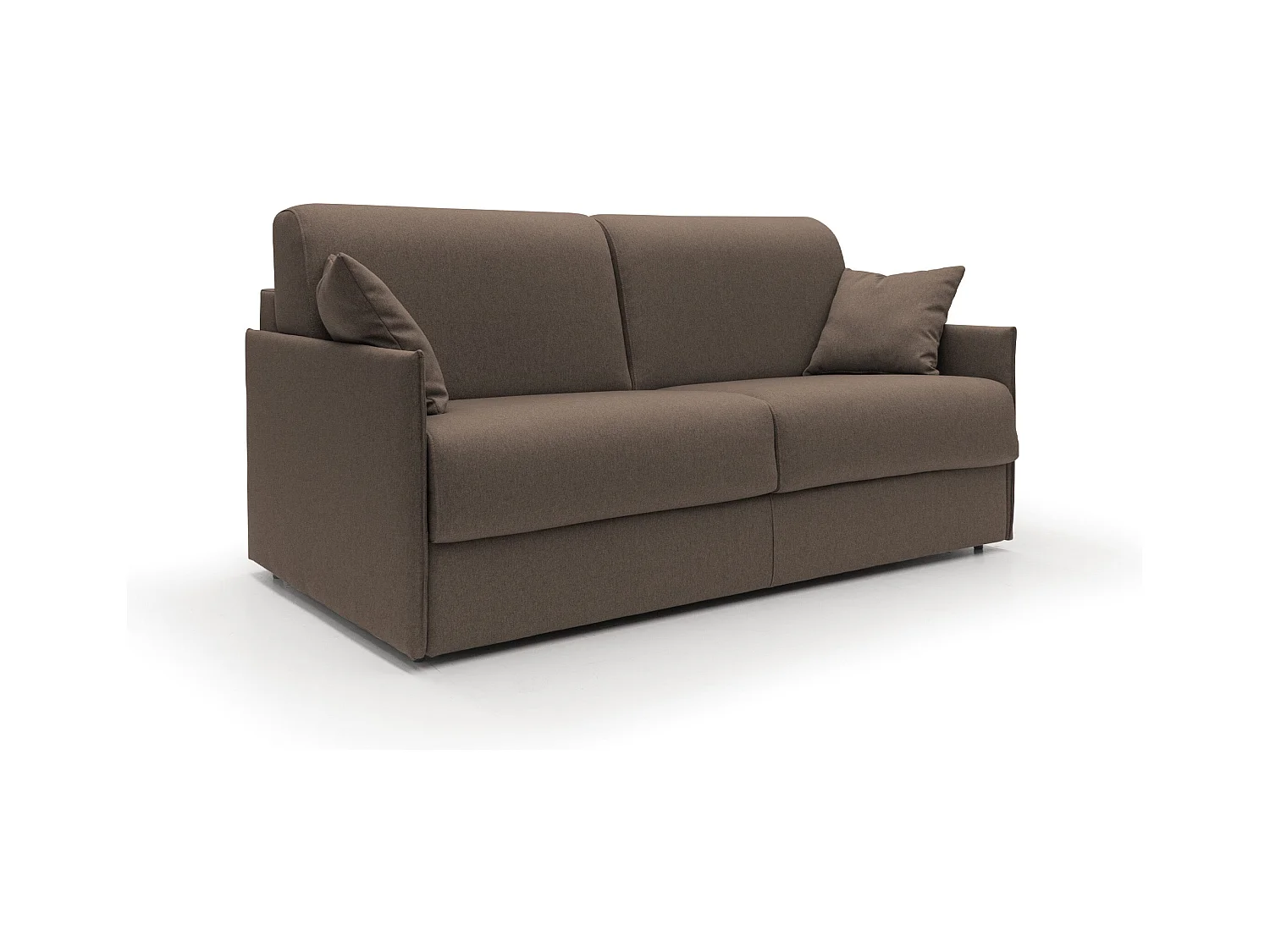 Evans Canapé lit convertible en tissu imperméable T13 169 cm (mat. 140x197)  brun