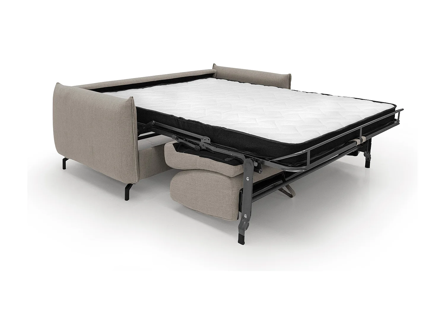 Scarlet Canapé lit convertible en tissu coton mixte imperméable T19 195 cm (mat.140x197) beige