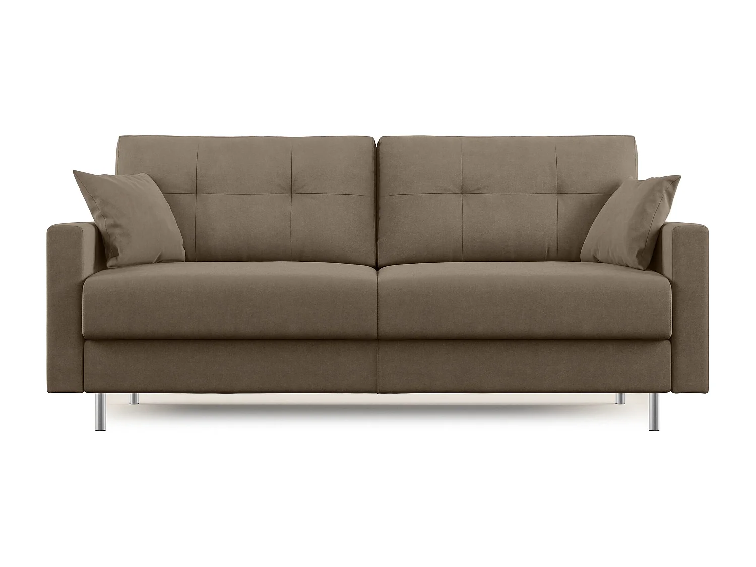 Megan Schlafsofa aus abwaschbarer Mikrofaser T11 168 cm (mat. 120x197) Braun