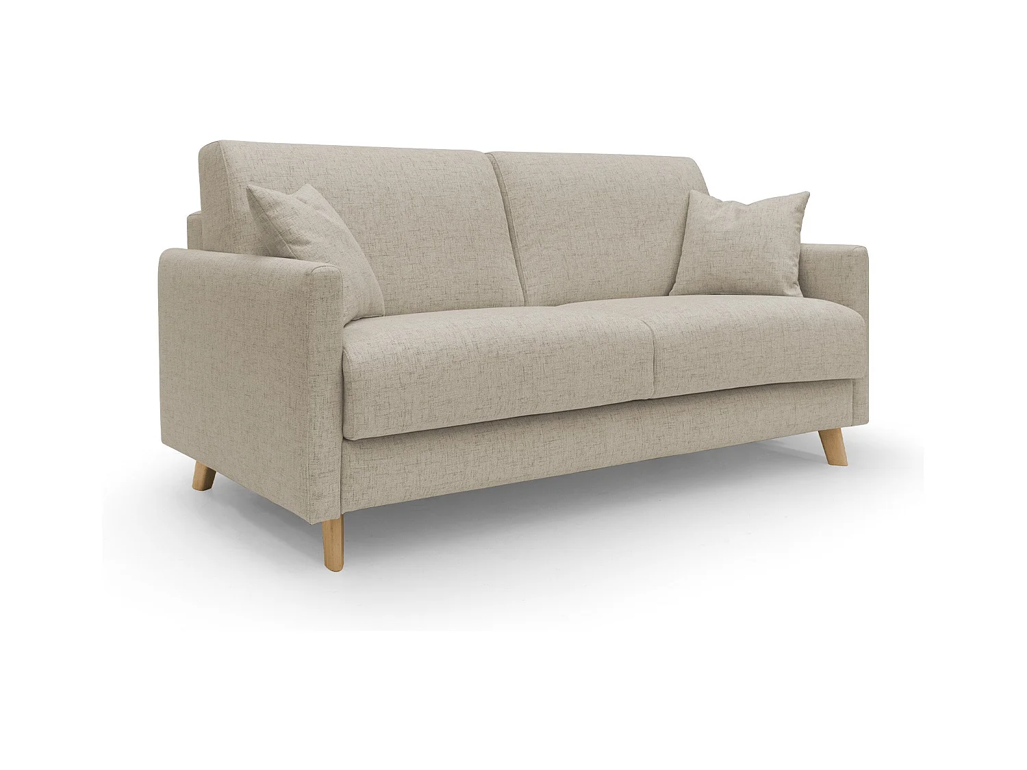 Edgar Canapé lit convertible en tissu FELIS imperméable T03 200 cm (mat. 160x197) beige
