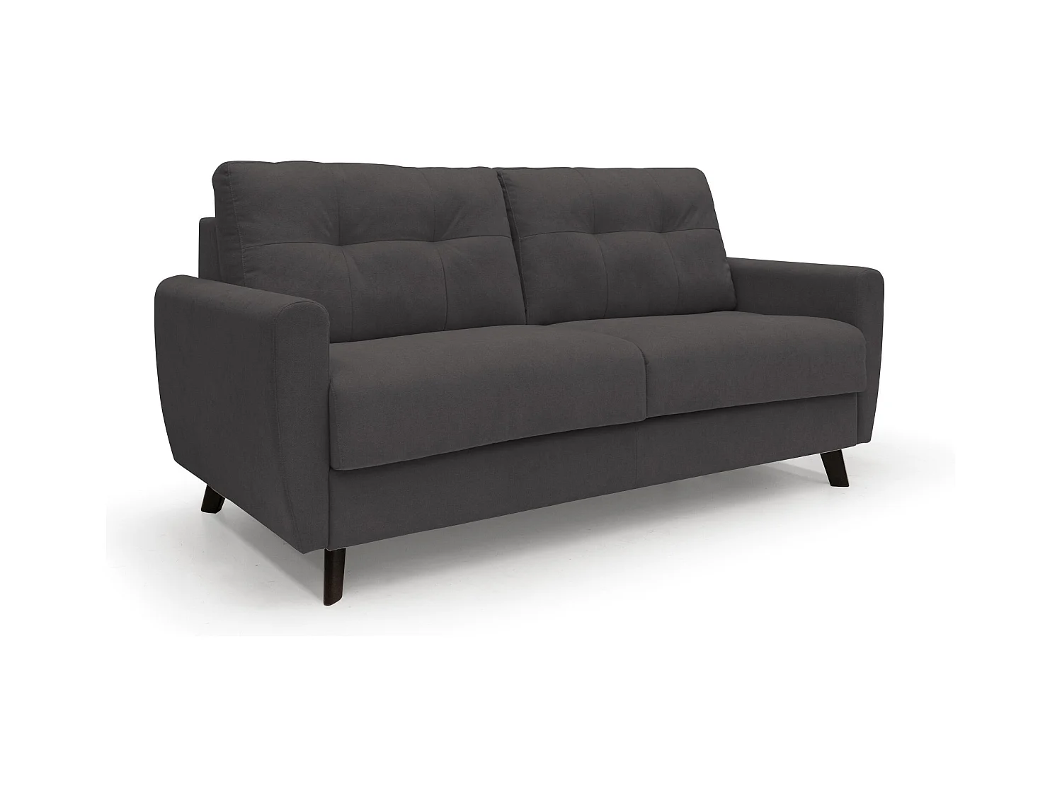 Callisto Canapé lit convertible en tissu doux imperméable T02 208 cm (mat. 160x197) noir