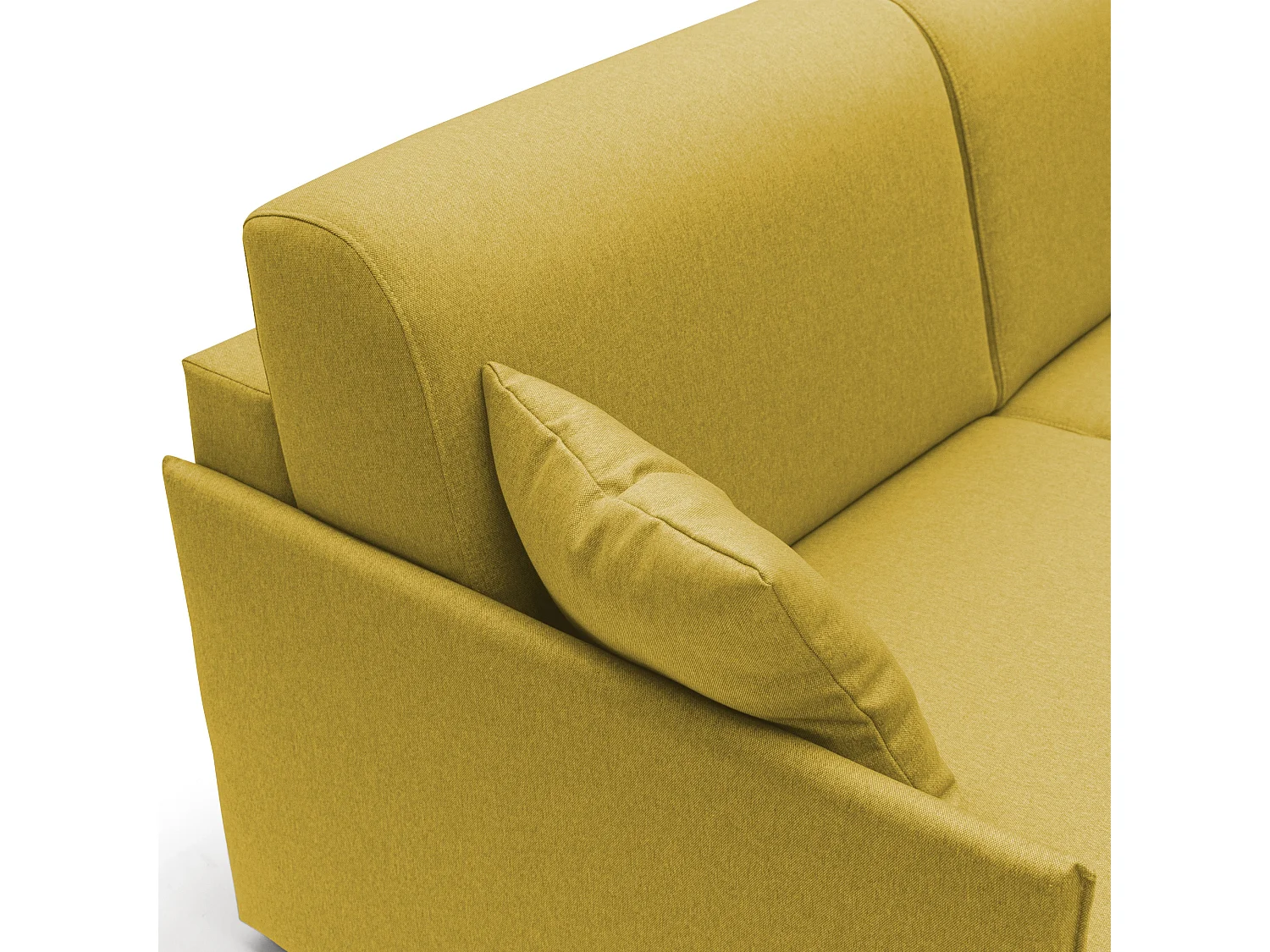 Evans Canapé lit convertible en tissu imperméable T13 149 cm (mat. 120x197)  jaune