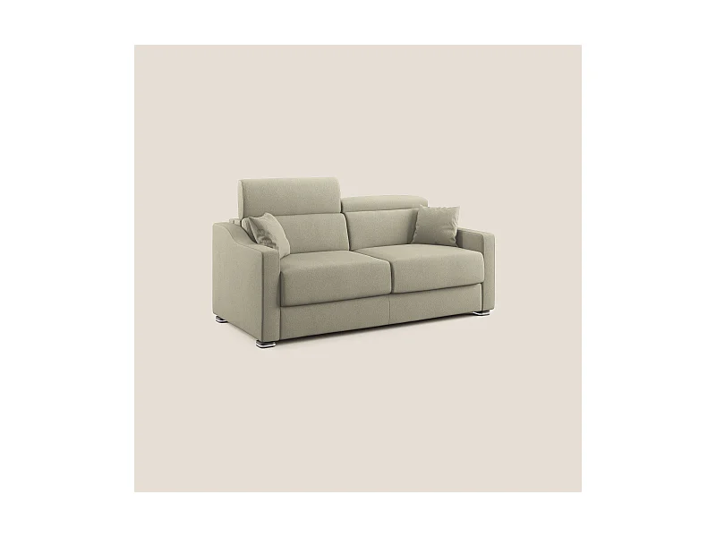 Amber Schlafsofa aus schmutzabweisendem Stoff T05 171 cm (mat. 120x197)  creme