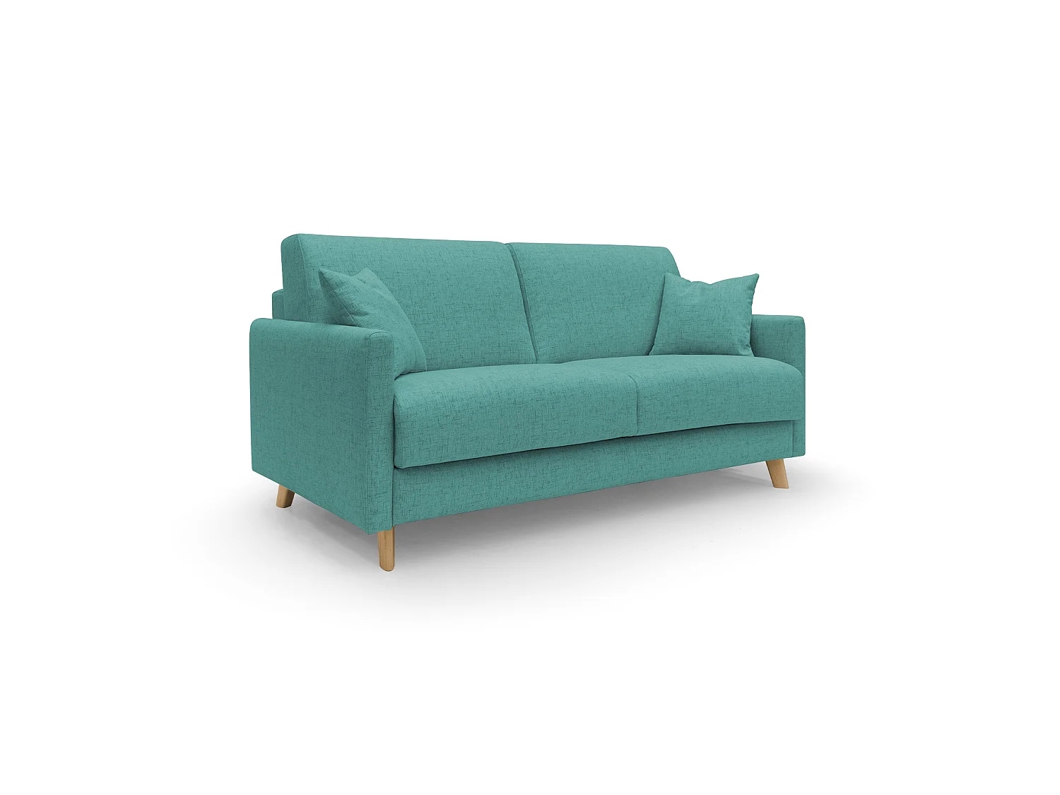 Edgar Divano letto matrimoniale in tessuto felis impermeabile T03 200 cm (mat. 160x197) verde acqua