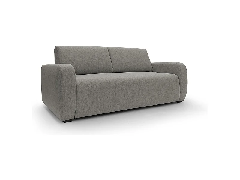 Duna Sofá cama convertible con colchón de 20 cm de tela suave flameada e impermeable 195 cm (mat. 140x197) Taupe