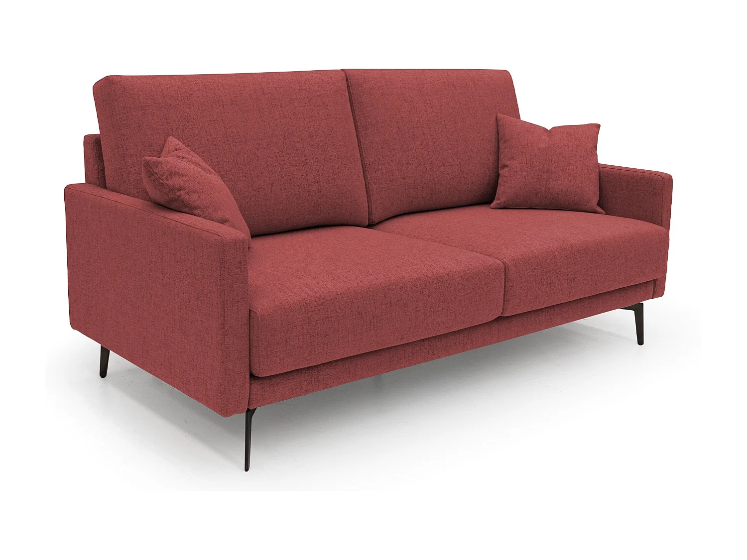 Saturno modernes Sofa aus weichem wasserfestem Stoff T03 160 cm rot